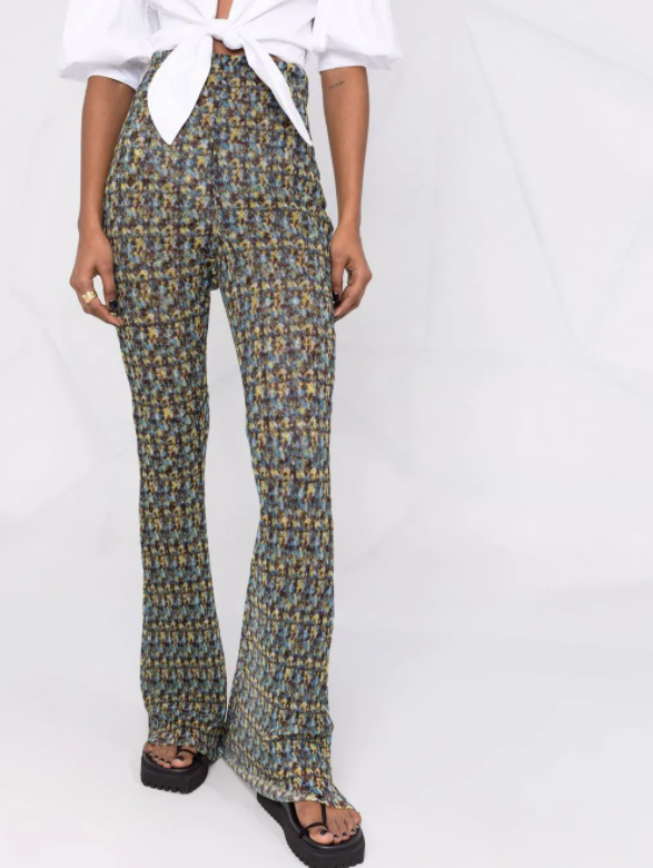 Philosophy di Lorenzo Serafini - high-waisted floral pattern trousers