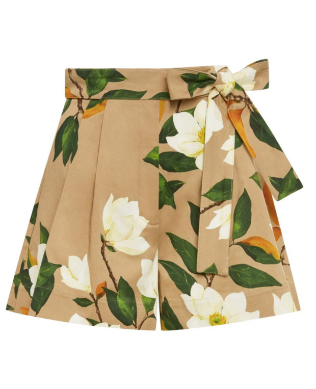 OSCAR DE LA RENTA - floral-print wide-leg shorts