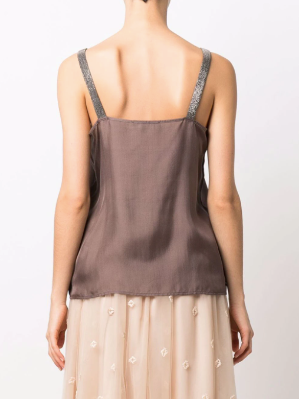 FABIANA FILIPPI - square-neck silk vest top