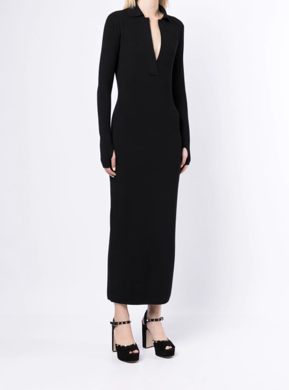 TOM FORD - wool-blend knitted dress