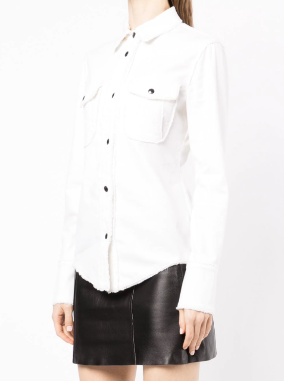 TOM FORD - logo embossed button down shirt