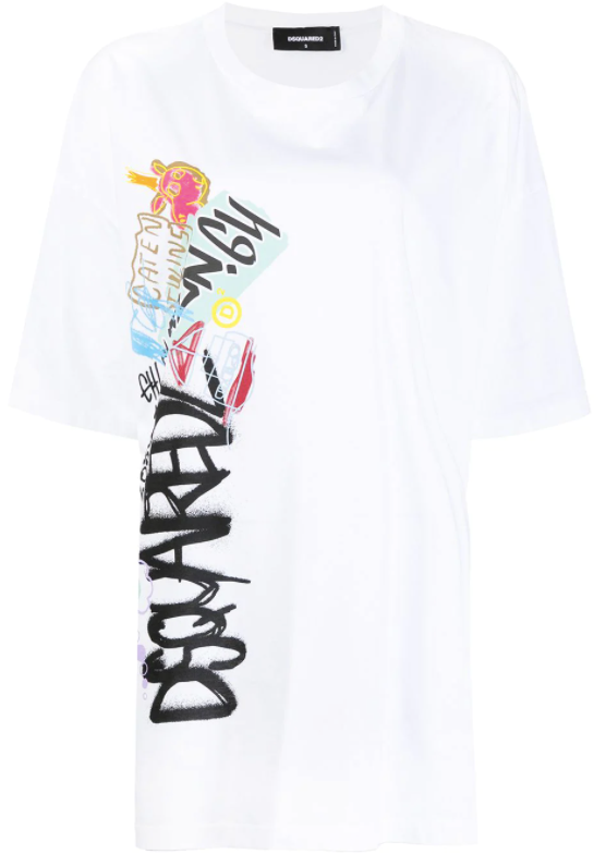 DSQUARED2 - graffiti-logo cotton T-shirt