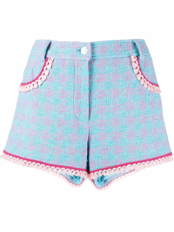 MOSCHINO - houndstooth-tweed mini shorts