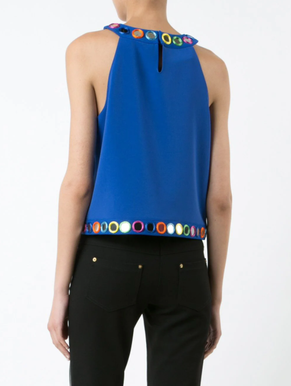 MOSCHINO - mirror embroidered top