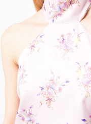 LoveShackFancy - floral-print halterneck blouse