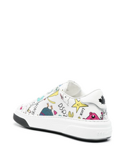 DSQUARED2 - leather graphic-print sneakers