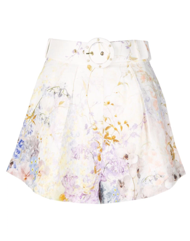 ZIMMERMANN - floral-print belted shorts